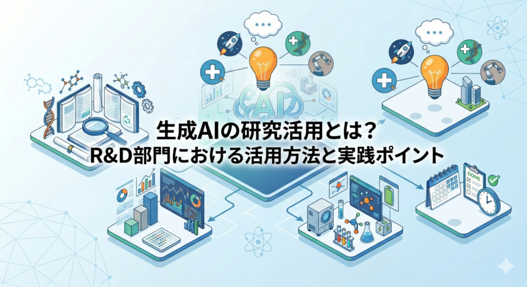 生成AIの研究活用とは？R&D部門における活用方法と実践ポイント
