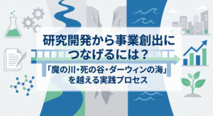 研究開発から事業創出につなげるには？「魔の川・死の谷・ダーウィンの海」を越える実践プロセス
