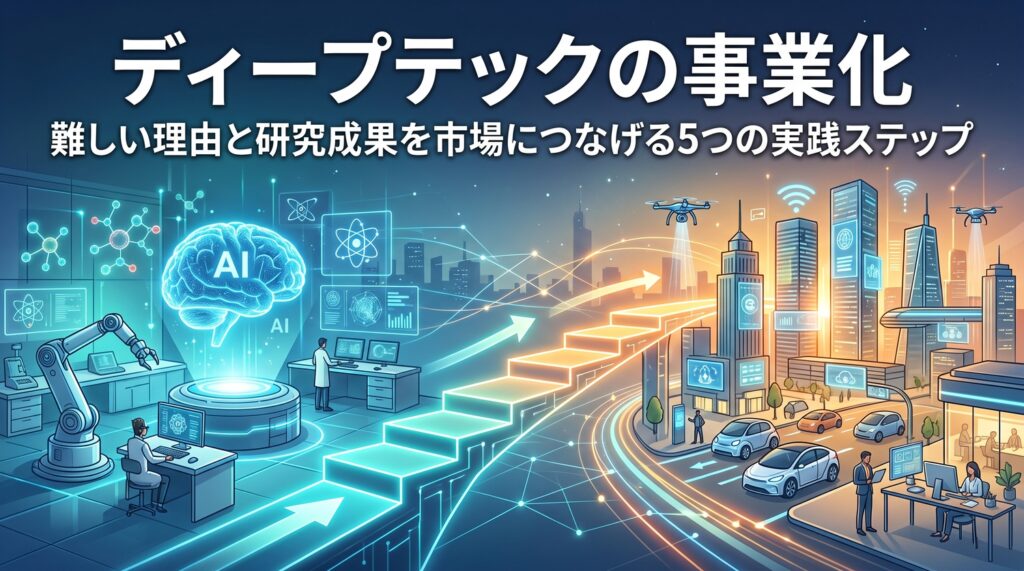 ディープテックの事業化とは？難しい理由と研究成果を市場につなげる5つの実践ステップ