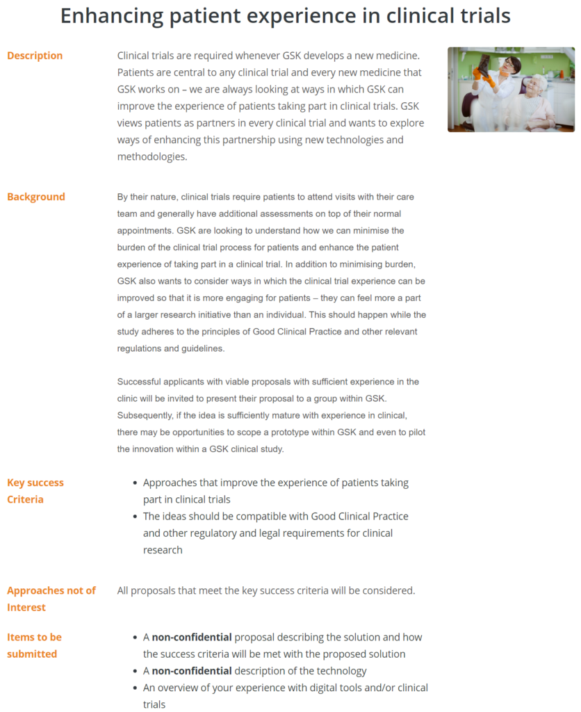 Enhancing patience experience in clinical trials